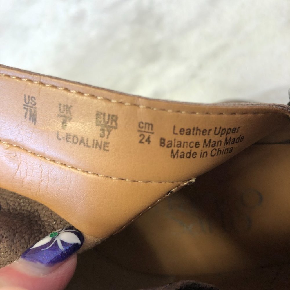 FRANCO SARTO Edaline Brown Ankle Booties Size 7 - Picture 11 of 12